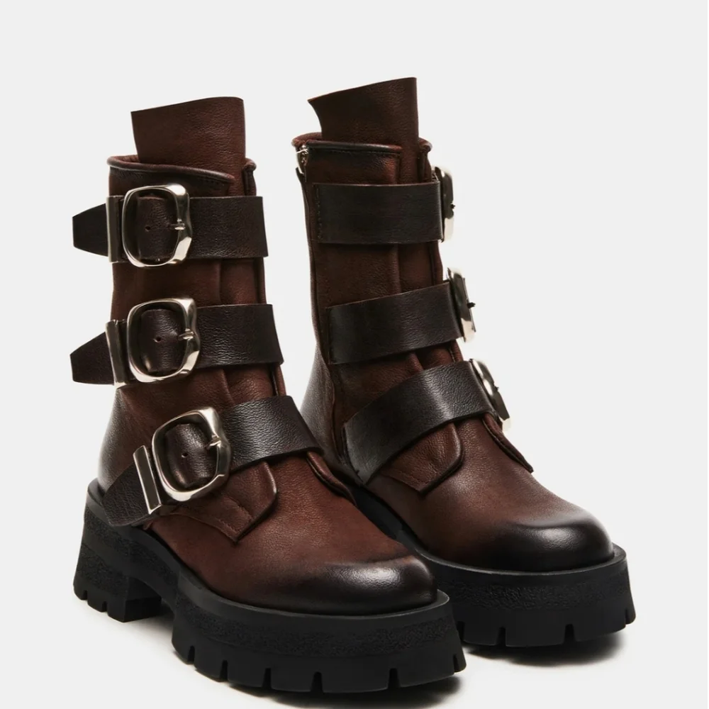 Steve Madden Buckle Ankle Boots - Picture 4 of 11